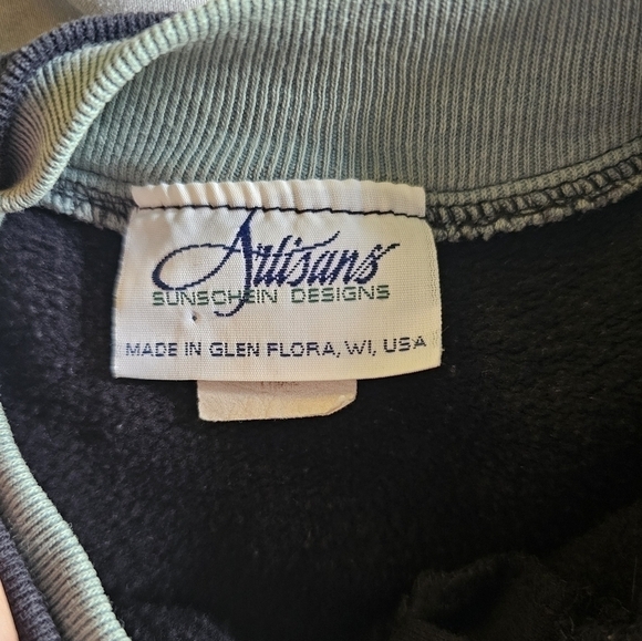 Vintage Wolf Sweatshirt All Over Print Crewneck 90s Wolves large - Picture 2 of 4